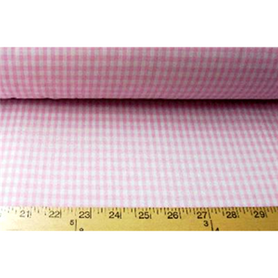 Poly/Cotton Checker Pink