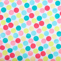 Misc Minky Cuddle Prints WHITE YELLOW RETRO DOT