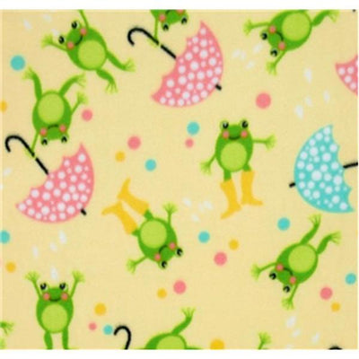 Premium Anti-Pill Rain Frog Yellow Fleece A78