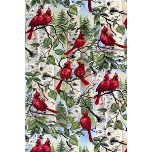 Premium Anti-Pill Red Birds Fleece B193