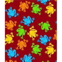 Premium Anti-Pill Frogs Red Fleece B549
