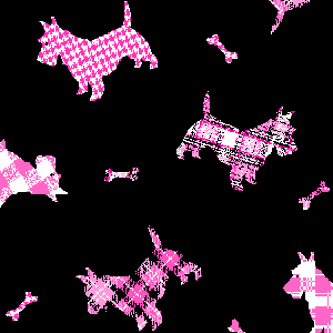Premium Anti-Pill Stewart Dogs On Black B588