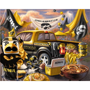 Premium Anti-Pill Iowa Hawkeyes Tailgate Panel Fleece B690