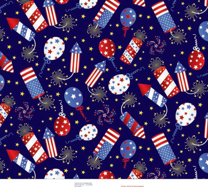 Premium Anti-Pill 4th Of July Celebration Fleece B966
