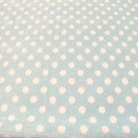 Polka Dot Cuddle Fur BABY BLUE "LAST PIECE MEASURES 33 INCHES"