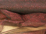 Tulle Glitter BURGUNDY BLACK