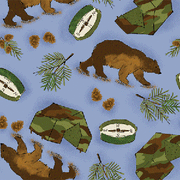 Premium Anti-Pill Compass Bears Fleece C139
