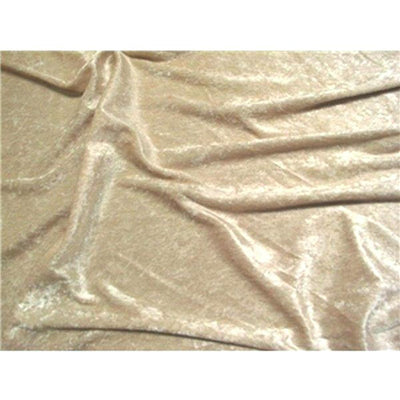 Crushed Panne Velour Velvet Champagne