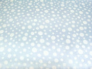 Multi Dot Charmeuse Satin BABY BLUE "LAST PIECE MEASURES 3 YARDS 4 INCHES"