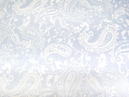Paisley Charmeuse Satin BABY BLUE