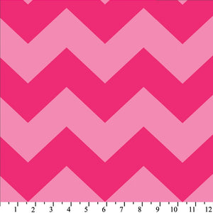 Premium Anti-Pill Chevron Stripes Tonal Pink Fleece 528