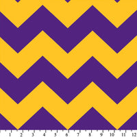 Premium Anti-Pill Chevron Stripes Purple Gold Fleece 516