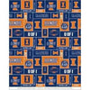 Premium Anti-Pill Illinois, University Of Fleece B341 "Piece measures 66x58 inches"
