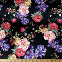 SWATCHES Dull Floral Charmeuse Silky