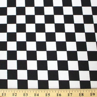 Checkered Dull Satin SMALL BLACK WHITE