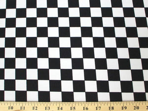Checkered Dull Satin SMALL BLACK WHITE