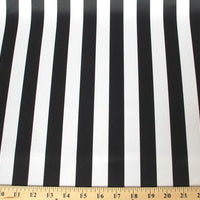 Striped Dull Lamour Satin 1 INCH BLACK
