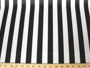 Striped Dull Lamour Satin 1 INCH BLACK