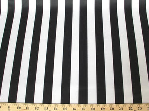 Striped Dull Lamour Satin 1 INCH BLACK