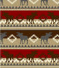 Premium Anti-Pill Moose Stripe Brown Fleece 514
