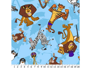 Premium Anti-Pill Madagascar Performing Boys Blue Fleece 606