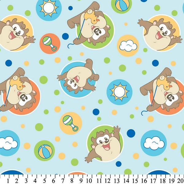 Anti-Pill Looney Tunes Taz Blue Fleece 609
