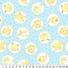 Anti-Pill Baby Animals In Circles Blue Fleece 653