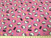 Anti-Pill Hello Kitty Leopard Hot Pink Fleece A33 "LAST PIECE MEASURES 63x10 INCHES"