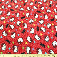 Anti-Pill Hello Kitty Leopard Red Fleece A41