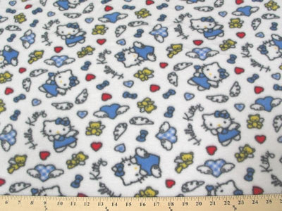 Anti-Pill Hello Kitty Angel Teddy Blue Fleece A76