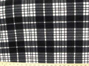 Anti-Pill Charcoal White Plaid Fleece 388