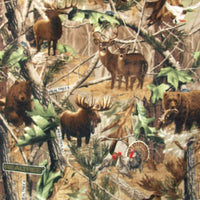 Premium Anti-Pill Real Tree Hidden Animals All Over Fleece B687 "LAST PIECE MEASURES 1 YARD 33 INCHES"