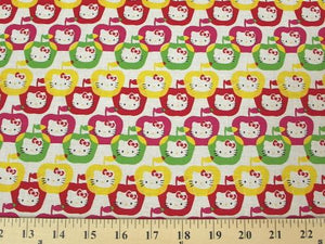 Hello Kitty Apples White Bright Cotton HK-1