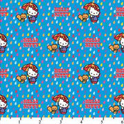 Hello Kitty Rainy Day Blue Cotton HK-23