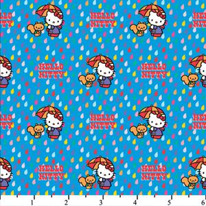 Hello Kitty Rainy Day Blue Cotton HK-23