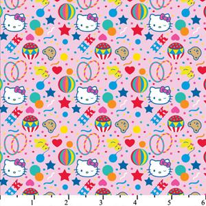 Hello Kitty Big Top Confetti Pink Cotton HK-30