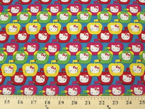 Hello Kitty Apples Blue Bright Cotton HK-3