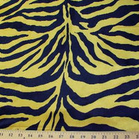 Zebra Charmeuse Satin YELLOW GOLD/BLACK LARGE