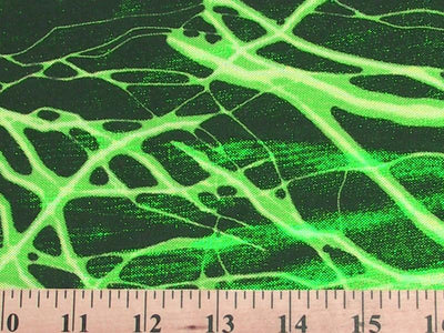 Lightning Foil Spandex LIME BLACK