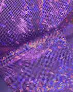 Metallic Hologram Foil Spandex LILAC/PURPLE