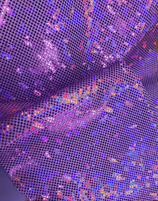 Metallic Hologram Foil Spandex LILAC/PURPLE