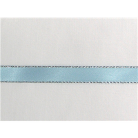 3/8" Silver Metallic Edge Satin Ribbon