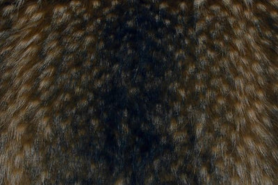 Striped Fox Tan Brown Minky Fur MF-17