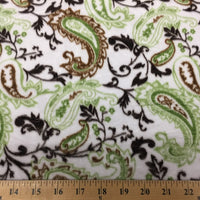 Paisley Minky Cuddle Fur MOCHA OLIVE