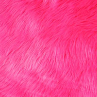 Long Pile Shaggy Fur NEON PINK