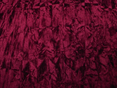 Poly Upholstery Crushed Velvet BURGUNDY CV-9