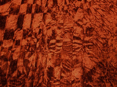 Poly Upholstery Crushed Velvet RUST CV-13