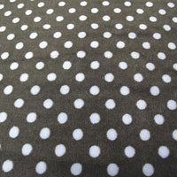 Polka Dot Cuddle Fur BROWN/BABY BLUE