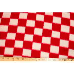 Checker Red Fleece