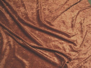 Crushed Panne Velour Velvet Rust Lot 2